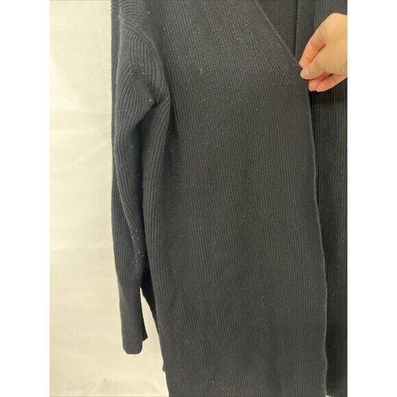 Size Large L Womens J.Crew 365 Open Front Cardigan Sweater in Black J6345 - Picture 4 of 4